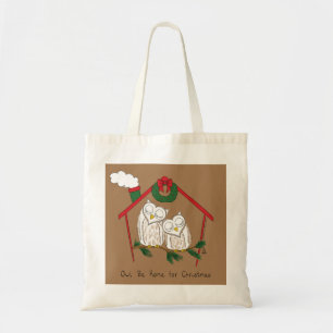Christmas Owl Be Home Cute Tote Bag