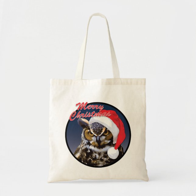Christmas Owl - Budget Tote Bag (Front)