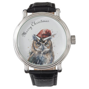Christmas Owl, customizable Watch