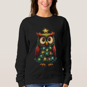 Christmas owl decor sweatshirt