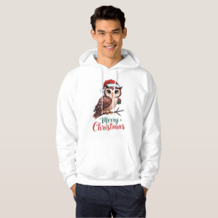 Christmas owl - Festive design Merry Christmas Hoodie