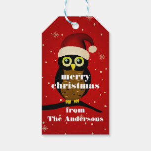 Christmas Owl Gift Tags