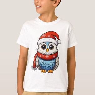 Christmas Owl – Holiday T-Shirt for Kids and Teens