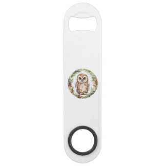 christmas owl illustration owl wall art holiday bar key