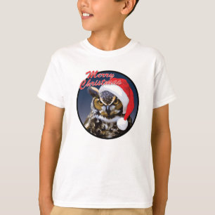 Christmas Owl - Kids' Basic Hanes T-Shirt