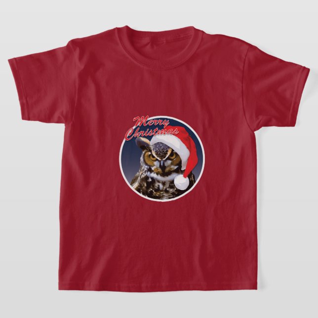 Christmas Owl - Kids' Basic T-Shirt (Laydown)