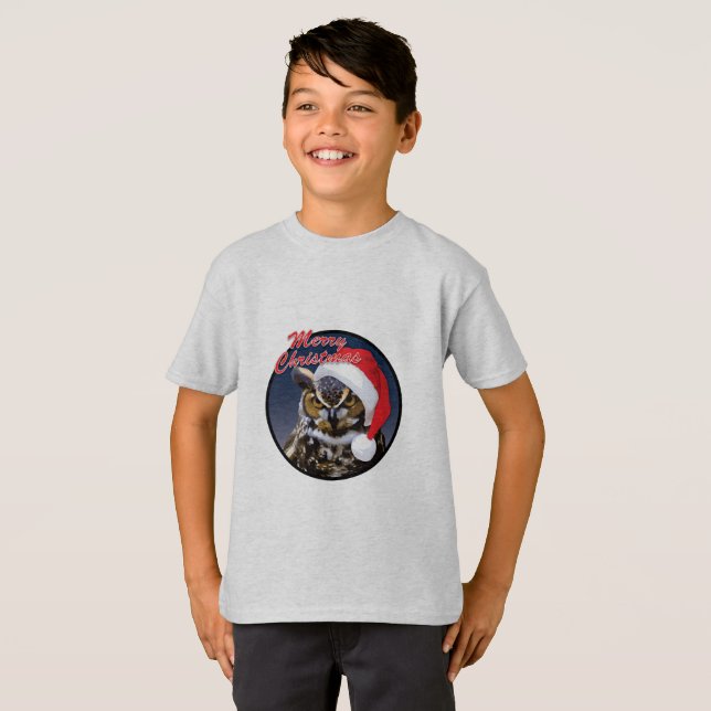 Christmas Owl - Kids' Basic T-Shirt (Front Full)