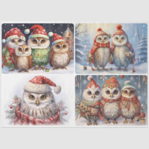 Christmas Owls Tissue Paper