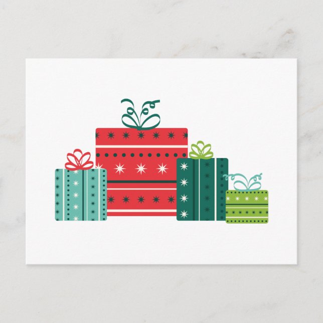 Christmas Packages Holiday Postcard (Front)