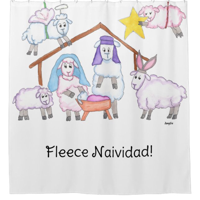 Christmas Pageant Shower Curtain (Front)