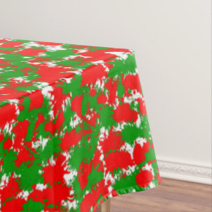 Christmas Paint Splatter Tablecloth