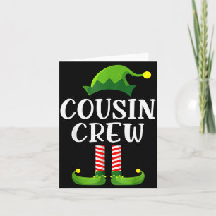 Christmas Pajama Cousin Crew Funny Elf Matching Pa Card