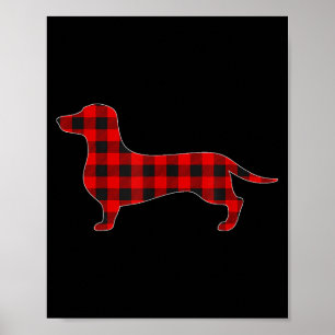 Christmas Pajama Dachshund Dog Tee Dogs Pajamas Xm Poster
