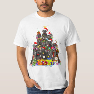 Christmas Pajama Dane Tree Xmas Dog Dad Mom T-Shir T-Shirt