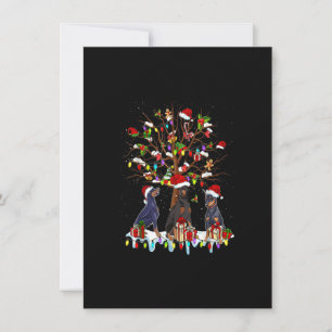 Christmas Pajama Doberman Tree Xmas Dog Dad Mom Invitation