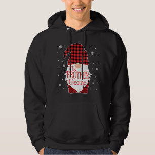 Christmas Pajama Family Gift Brother Gnome Buffalo Hoodie