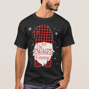 Christmas Pajama Family Gift Engaged Gnome Buffalo T-Shirt