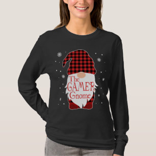 Christmas Pajama Family Gift Gamer Gnome Buffalo P T-Shirt