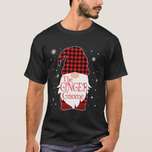 Christmas Pajama Family Gift Ginger Gnome Buffalo T-Shirt
