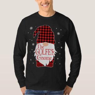 Christmas Pajama Family Gift Golfer Gnome Buffalo  T-Shirt