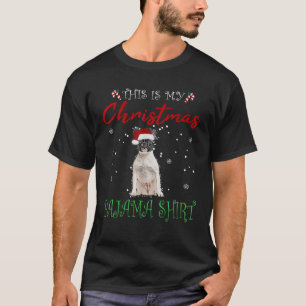 Christmas Pajama Frenchie Lady Bulldog Dog French T-Shirt