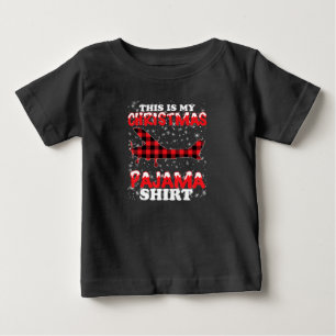 Christmas Pajama Funny Aviation Airplan Gift Baby T-Shirt