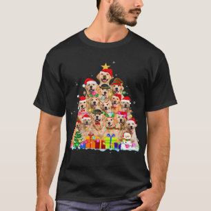 Christmas Pajama Golden Retriever Tree Xmas Gift D T-Shirt