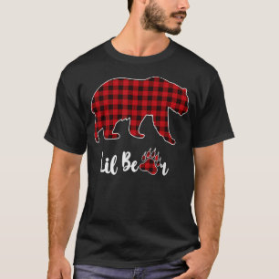Christmas Pajama Matching Family Red Plaid Lil Bea T-Shirt