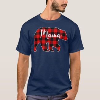 Christmas Pajama Matching Family Red Plaid Mama Be T-Shirt