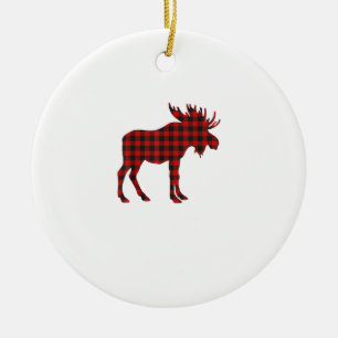 Christmas Pajama Moose Tee Animal Pyjamas Xmas Gif Ceramic Ornament