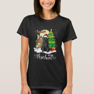 Christmas Pajama Newfoundland Tree Xmas Dog Dad Mo T-Shirt