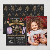 Christmas Pajama Party Girl Birthday Photo