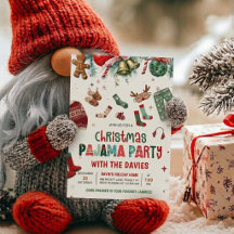 Christmas Pajama Party Invitation | Festive Sleepo