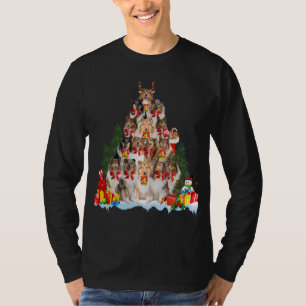 Christmas Pajama Rough Collie Xmas Tree Gifts Dog  T-Shirt