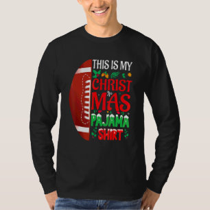 Christmas Pajama Santa Hat USA American Football S T-Shirt