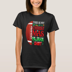 Christmas Pajama Santa Hat USA American Football S T-Shirt