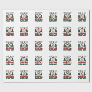 Christmas Pajama Shirt Cute Pig Holiday Vector Des Wrapping Paper
