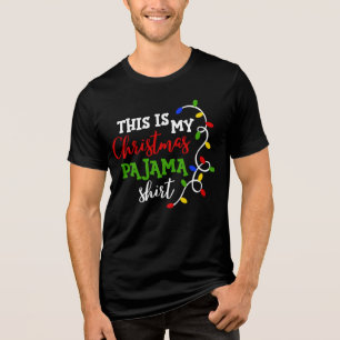 Christmas Pajama Shirt Festive Lights Holidays