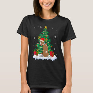 Christmas Pajama Whippet Tree Xmas Dog Dad Mom T-Shirt