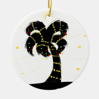 Christmas Palm Ceramic Ornament
