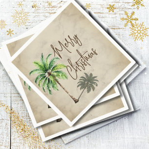 Christmas Palm Elegant Merry  Napkin