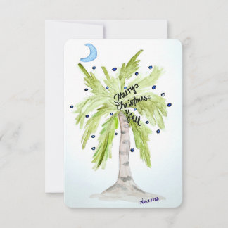 Christmas Palm  Thank You Card