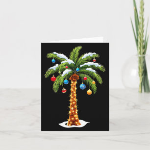 Christmas Palm Tree Hawaiian Trocal Xmas  Card