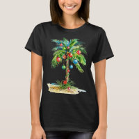 Christmas Palm Tree Light Hawaiian Trocal Xmas Men
