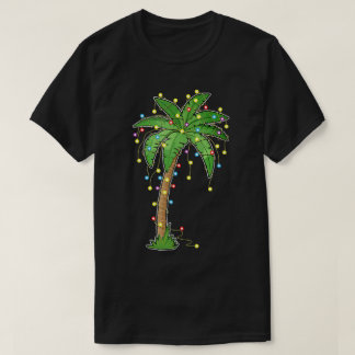 Christmas Palm Tree Tropical Holiday Design T-Shirt