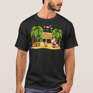 Christmas Palm Tree Tropical Xmas Coconut Lights T-Shirt