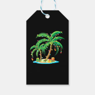 Christmas Palm Tree Tropical Xmas Gift Coconut Tags