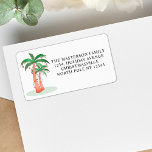 Christmas Palm Trees Return Address  Label<br><div class="desc">These return address labels are decorated with a fun watercolor of palm trees decorated like Christmas Trees!
Easily customizable.
Use the Design Tool to change the text size,  style,  or colour.
As we create our artwork you won't find this exact image from other designers.
Original Watercolor © Michele Davies.</div>