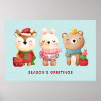 Christmas Pals - Reindeer, Bear & Rabbit
