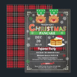 Christmas pancake and pajama party chalkboard kids invitation<br><div class="desc">[All text are editable, except "Christmas"] Get this cute and fun design now! Occasion: Christmas party, street block party, church and charity event, housewarming, open house, kids birthday Theme: Christmas, pajama, pancake Style: cute, fun Colours: red, green, buffalo red plaid Graphics: chalkboard, buffalo red plaid, flannel, Christmas pajama, pancake, Santa...</div>
